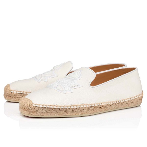 Alpargata Christian Louboutin Nanou Max Hombre Blancos | iVbBS85D