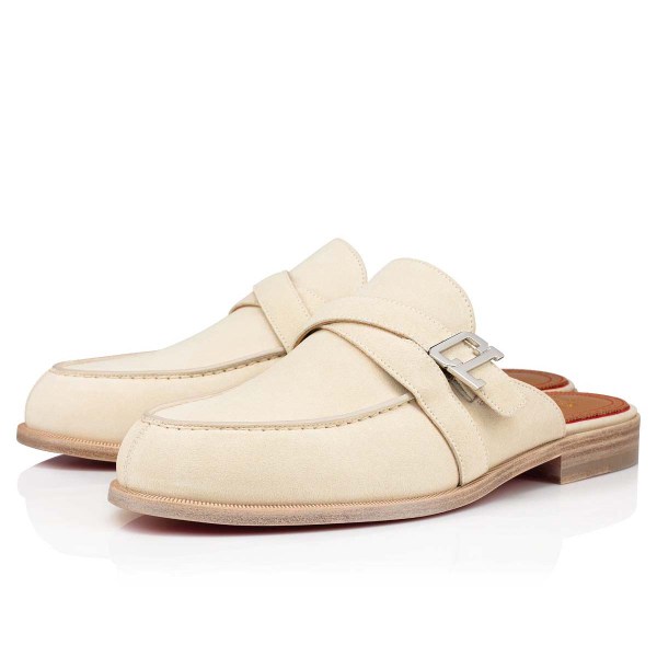 Mocassins Christian Louboutin Muloman Hombre Blancos | gcrOOn3s