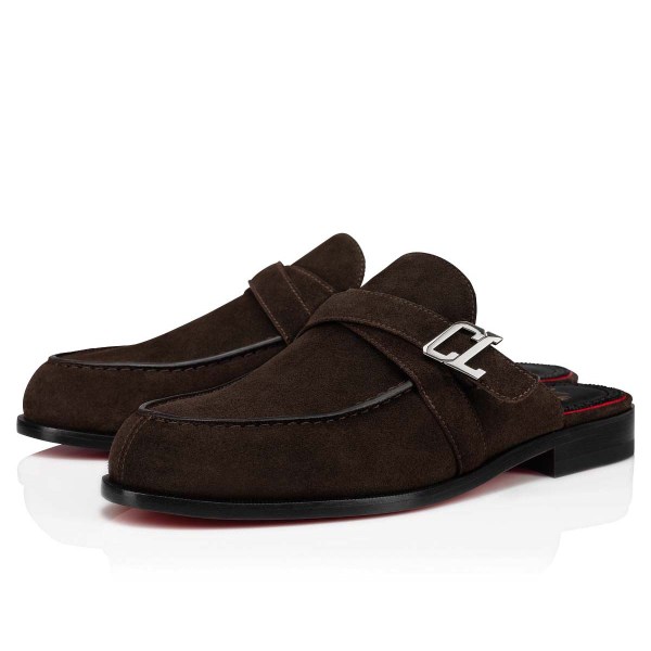 Mocassins Christian Louboutin Muloman Hombre Marrom | rldjiFuO