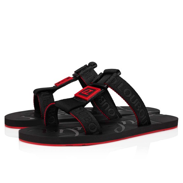 Sandalias Christian Louboutin Surf Hombre Negros | ZpGg3TsF