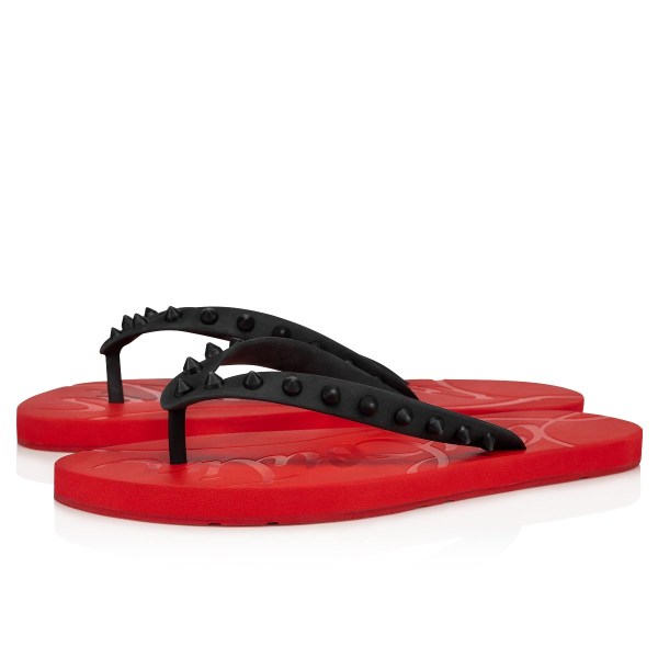 Sandalias de Diapositivas Christian Louboutin Loubi Flip Mujer Negros | 58NQZgFy