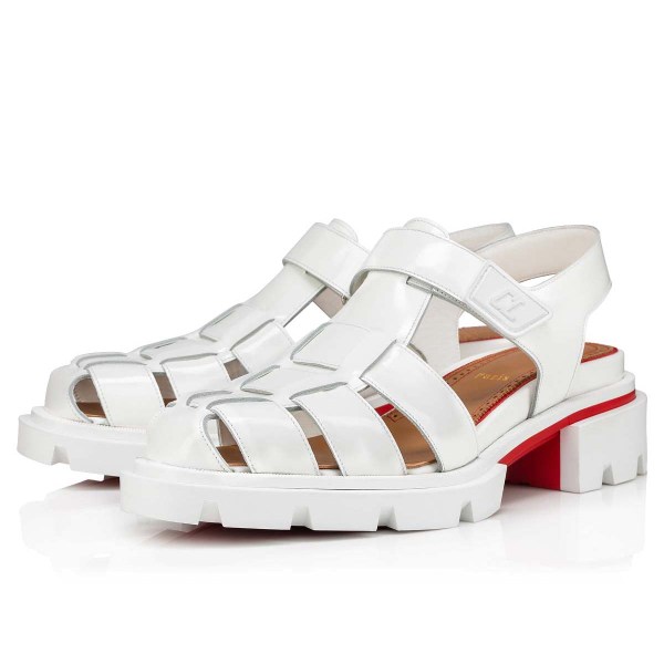 Sandalias de Diapositivas Christian Louboutin Meduzz Hombre Blancos | LtR1UUzO