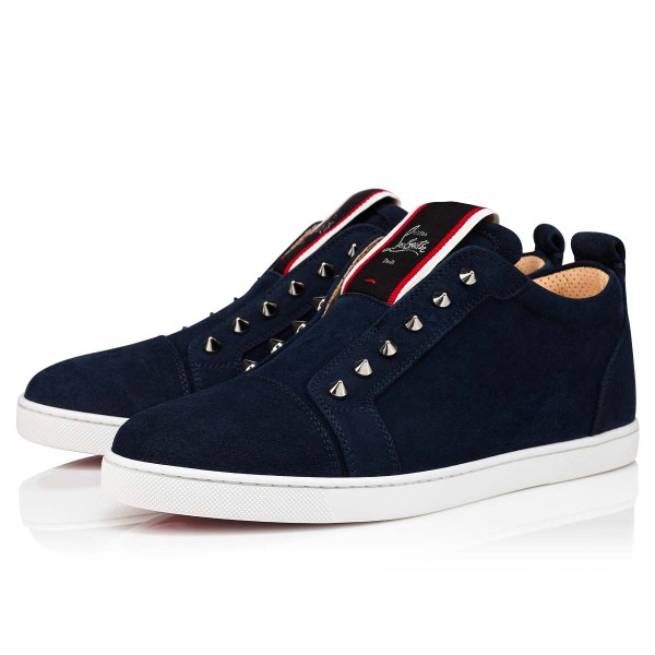 Tenis Christian Louboutin F.A.V Fique A Vontade Hombre Azul Marino | TJrbAcbt