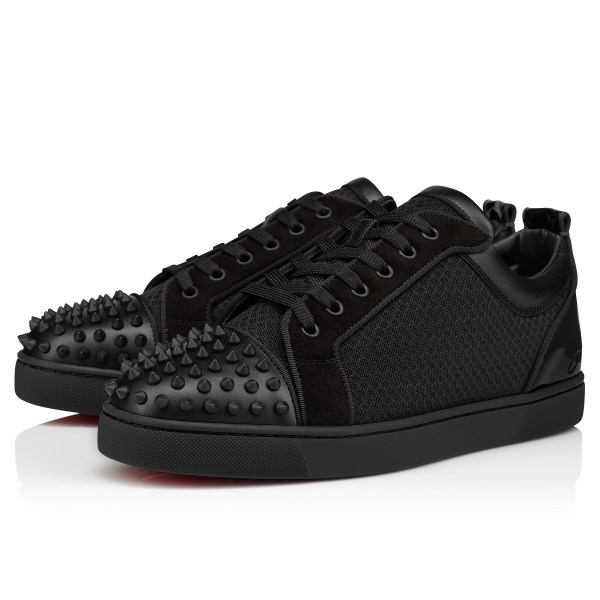 Tenis Christian Louboutin Fun Louis Junior Spikes Hombre Negros | B33QpVbW