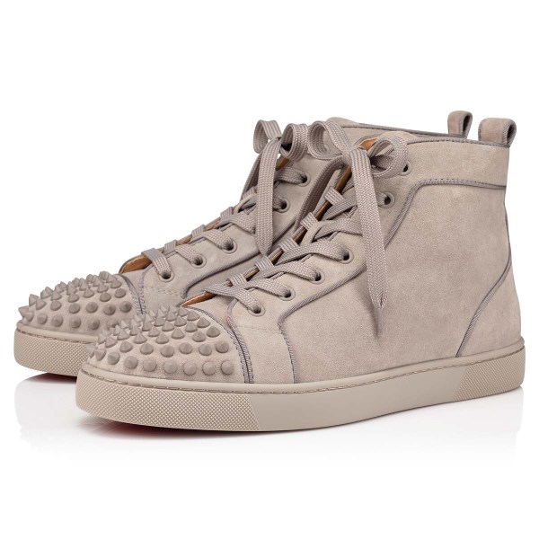 Tenis Christian Louboutin Lou Spikes Hombre Grises | c7QwX2DO