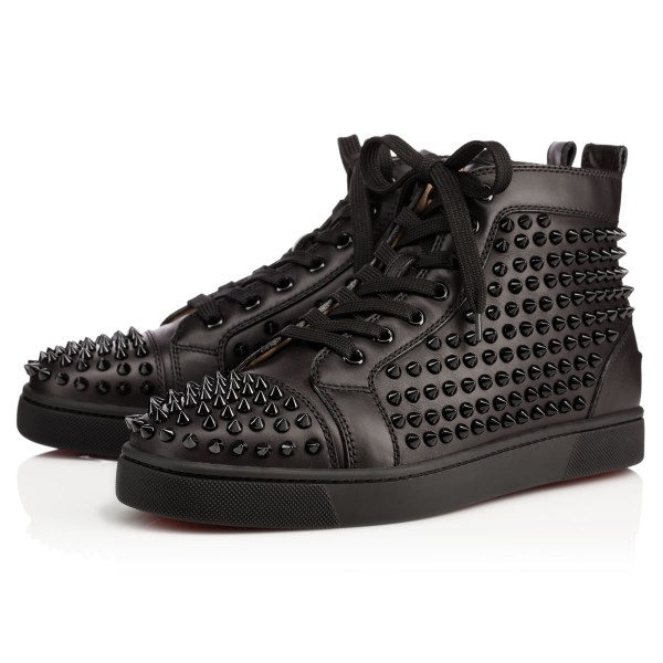 Tenis Christian Louboutin Louis Spikes Hombre Negros | mR8Dveg4