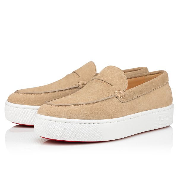 Tenis Christian Louboutin Paqueboat Hombre Beige | DrOKF76S