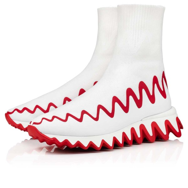 Tenis Christian Louboutin Sharky Sock Man Hombre Blancos | vsSTyZbL