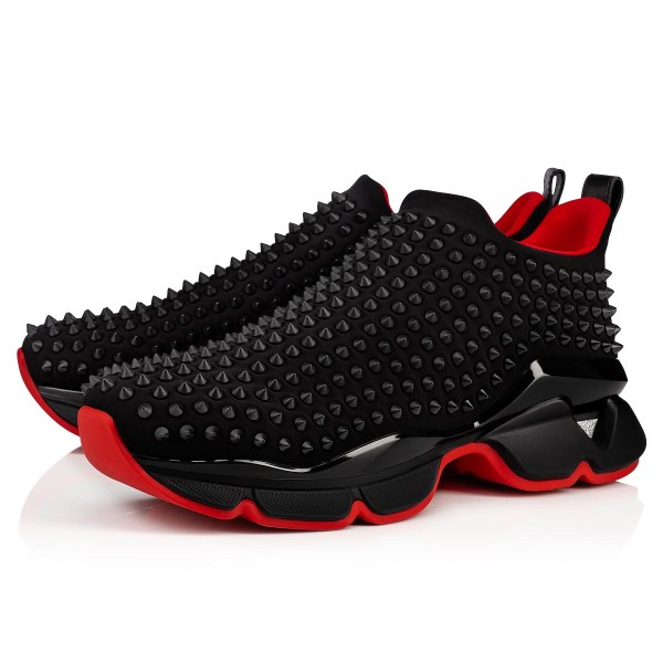 Tenis Christian Louboutin Spike Sock Hombre Negros | YGgyjv9M