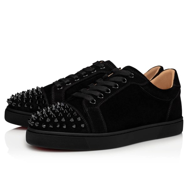 Tenis Christian Louboutin Vieira Spikes Mujer Negros Negros | QagBTLLe