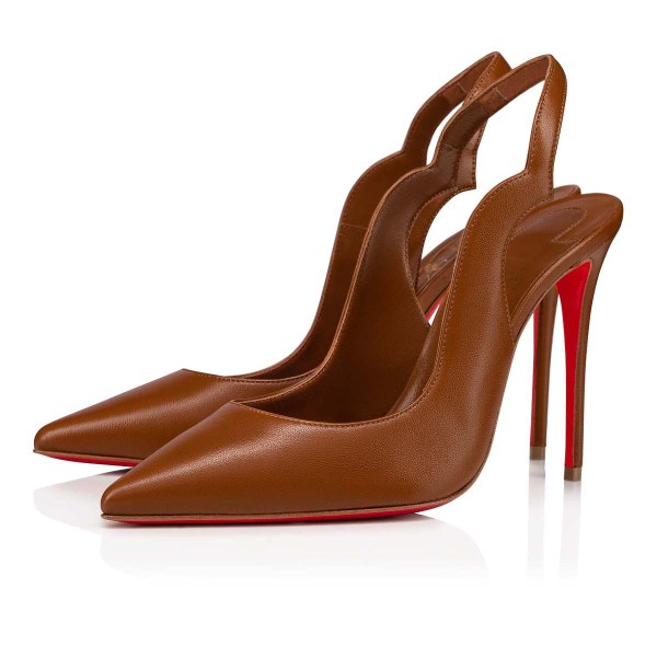 Zapatos De Salon Christian Louboutin Hot Chick Sling Mujer Beige | EeUszTQi