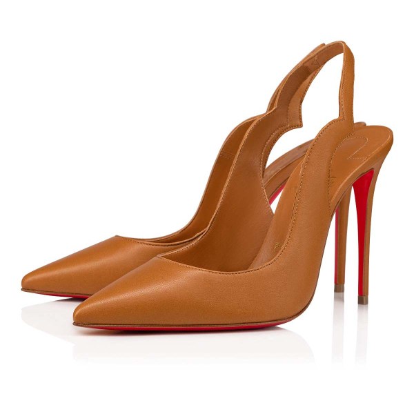 Zapatos De Salon Christian Louboutin Hot Chick Sling Mujer Beige | oHhnAHpW