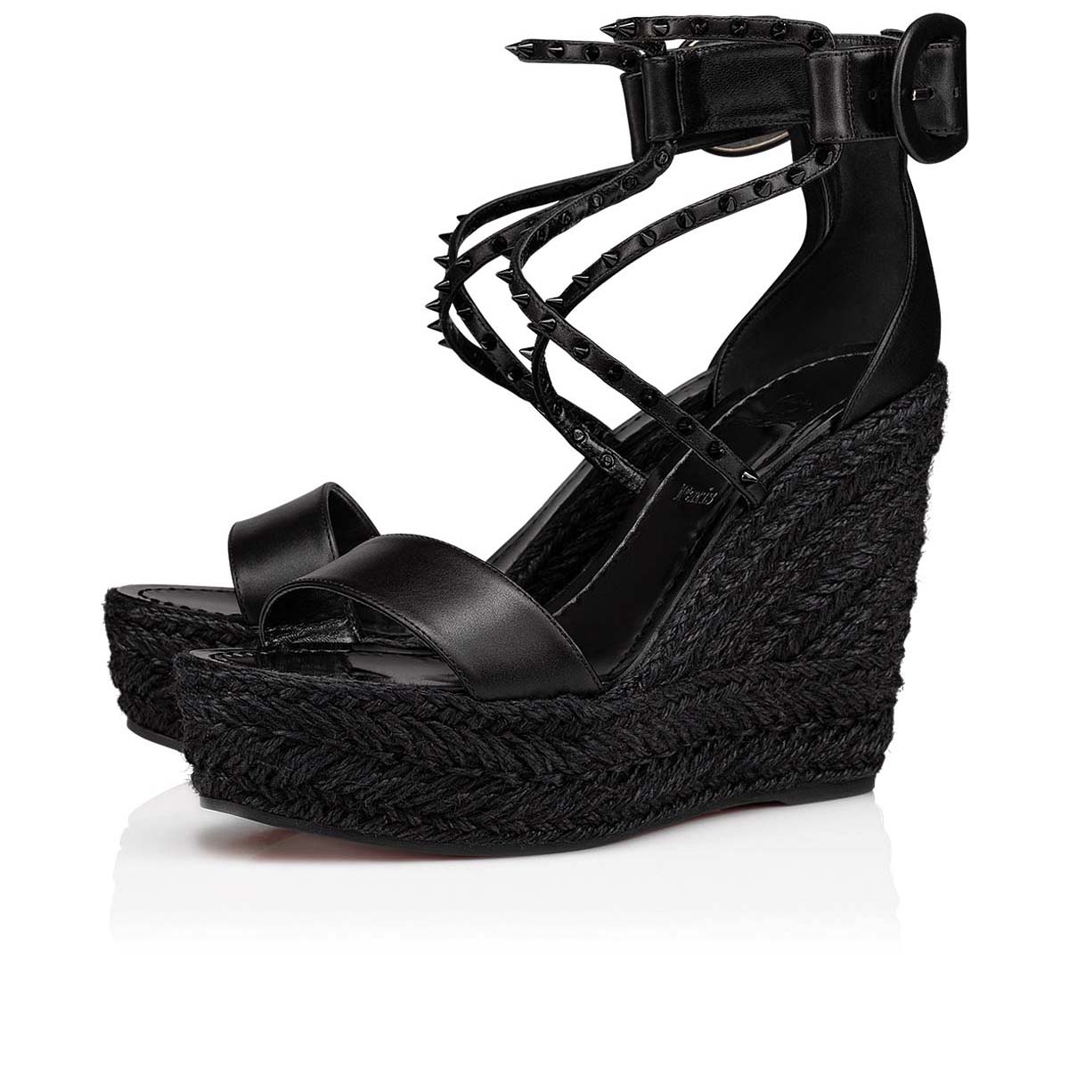 Alpargata Christian Louboutin Chocazeppa Spikes Mujer Negros | 3HTdAyiU