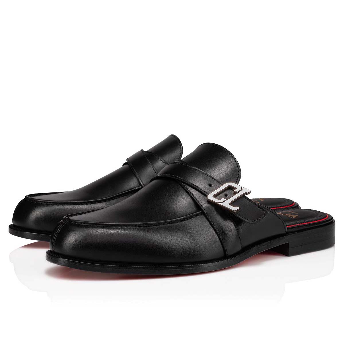 Mocassins Christian Louboutin Muloman Hombre Negros | MDX2p89K