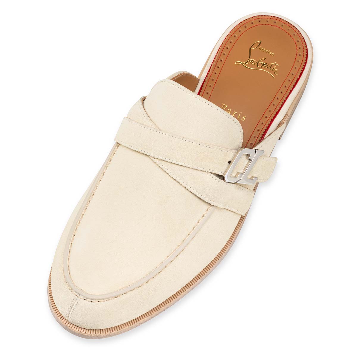 Mocassins Christian Louboutin Muloman Hombre Blancos | gcrOOn3s