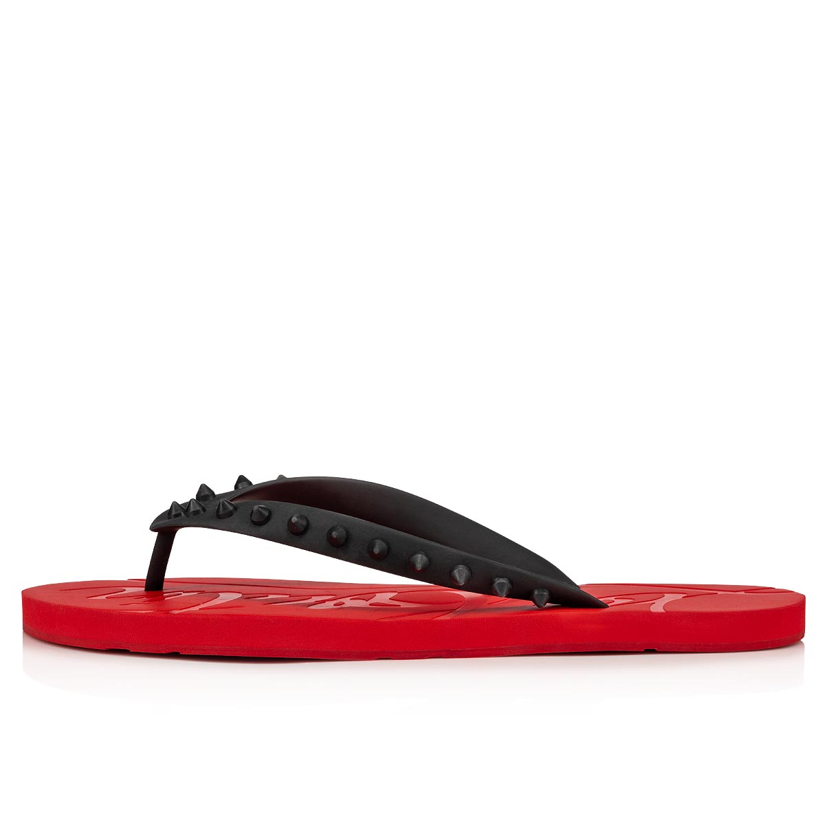 Sandalias de Diapositivas Christian Louboutin Loubi Flip Man Hombre Negros | 77jvU1IH