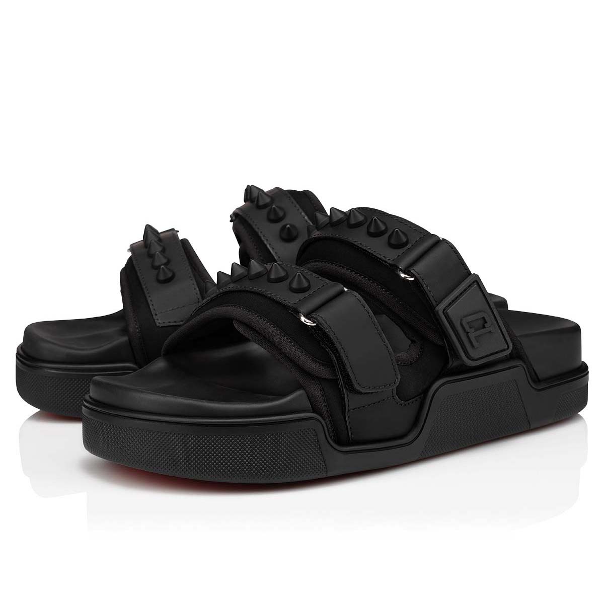 Sandalias de Diapositivas Christian Louboutin Daddy Pool Mujer Negros | 7BIvqH9w