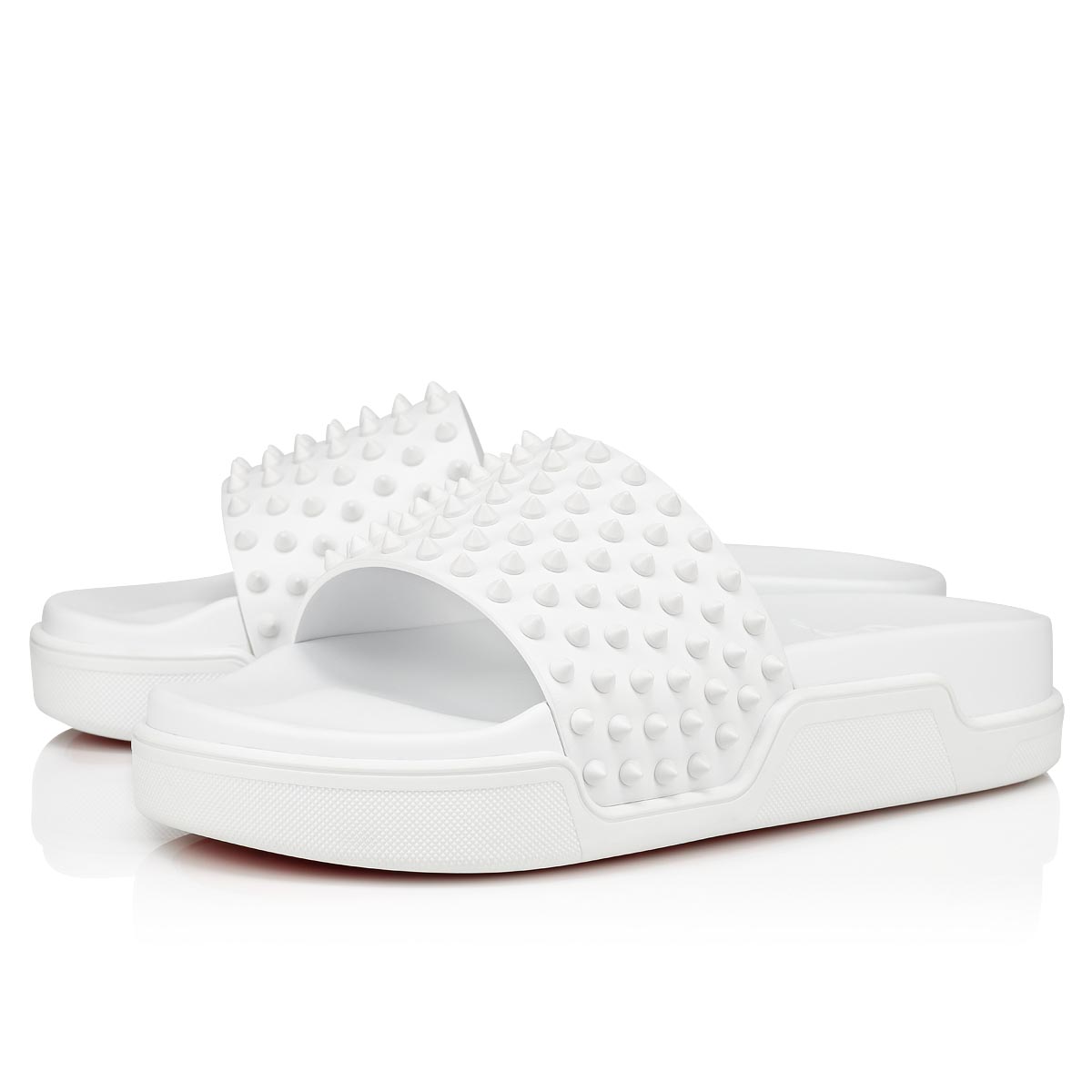 Sandalias de Diapositivas Christian Louboutin Pool Fun Hombre Blancos | CQ5ssvmL