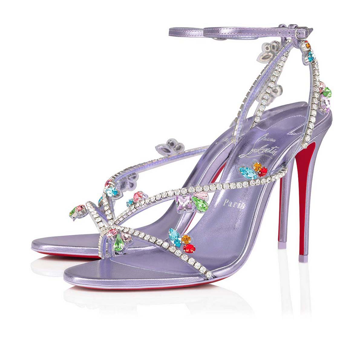 Sandalias de Diapositivas Christian Louboutin Joli Queen Mujer Morados | DzkMaVj5