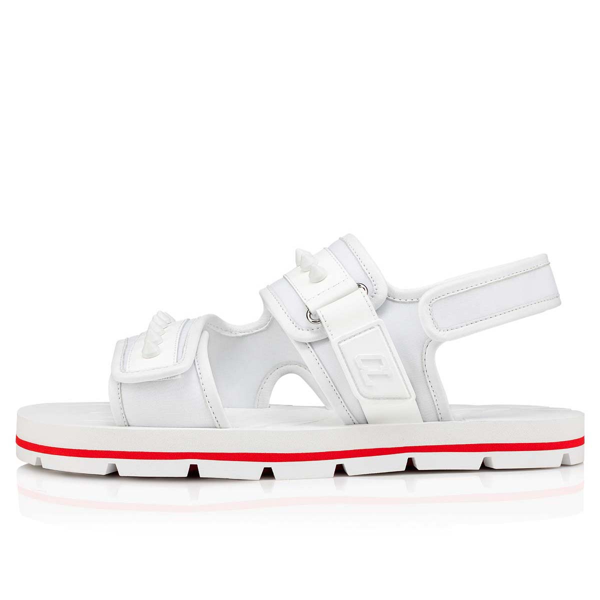 Sandalias de Diapositivas Christian Louboutin Siwa Hombre Blancos | FuZDahUm