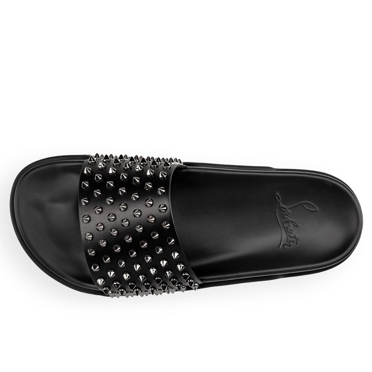 Sandalias de Diapositivas Christian Louboutin Pool Fun Hombre Negros | SbE4UpOi