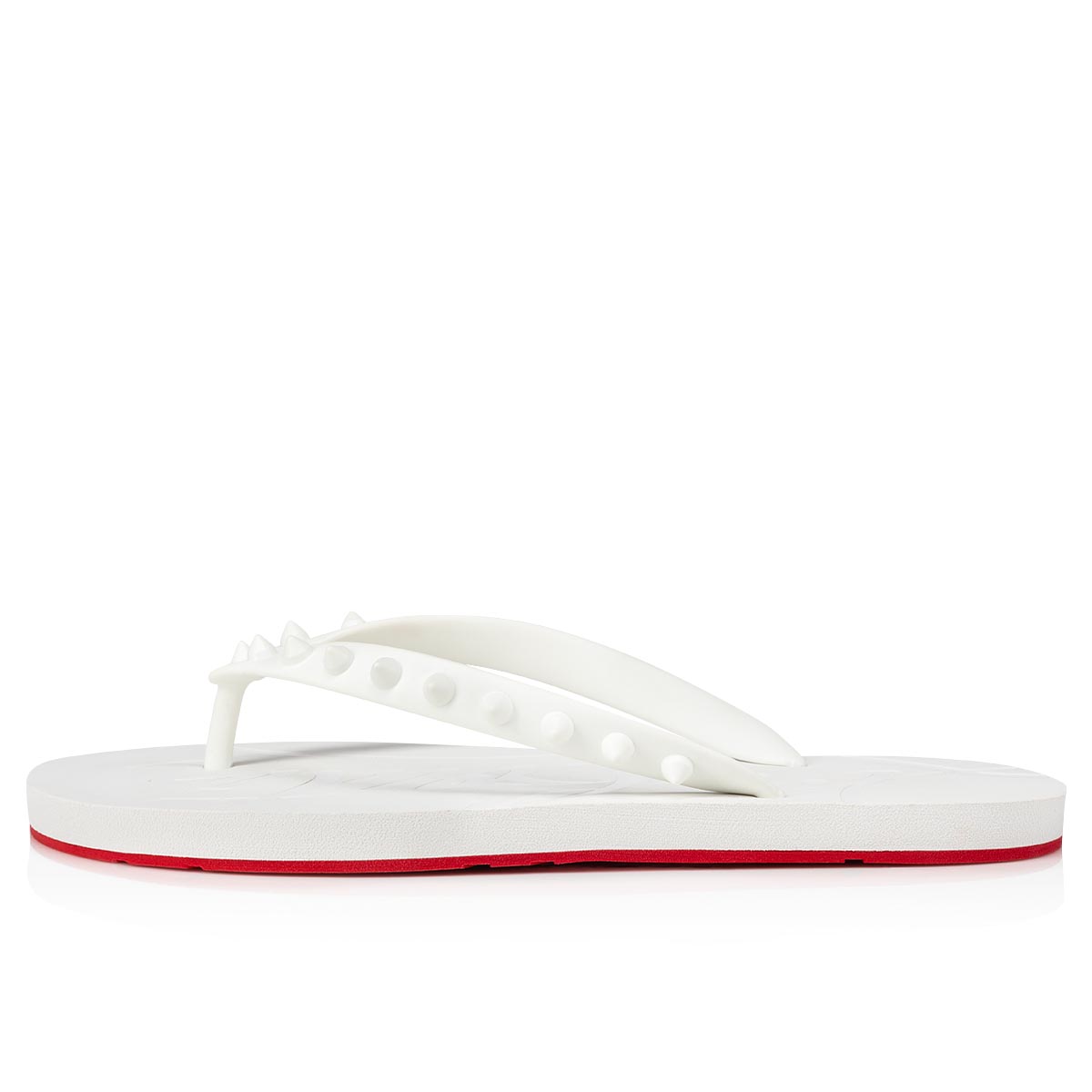 Sandalias de Diapositivas Christian Louboutin Loubi Flip Mujer Blancos | ghPL2NQ6