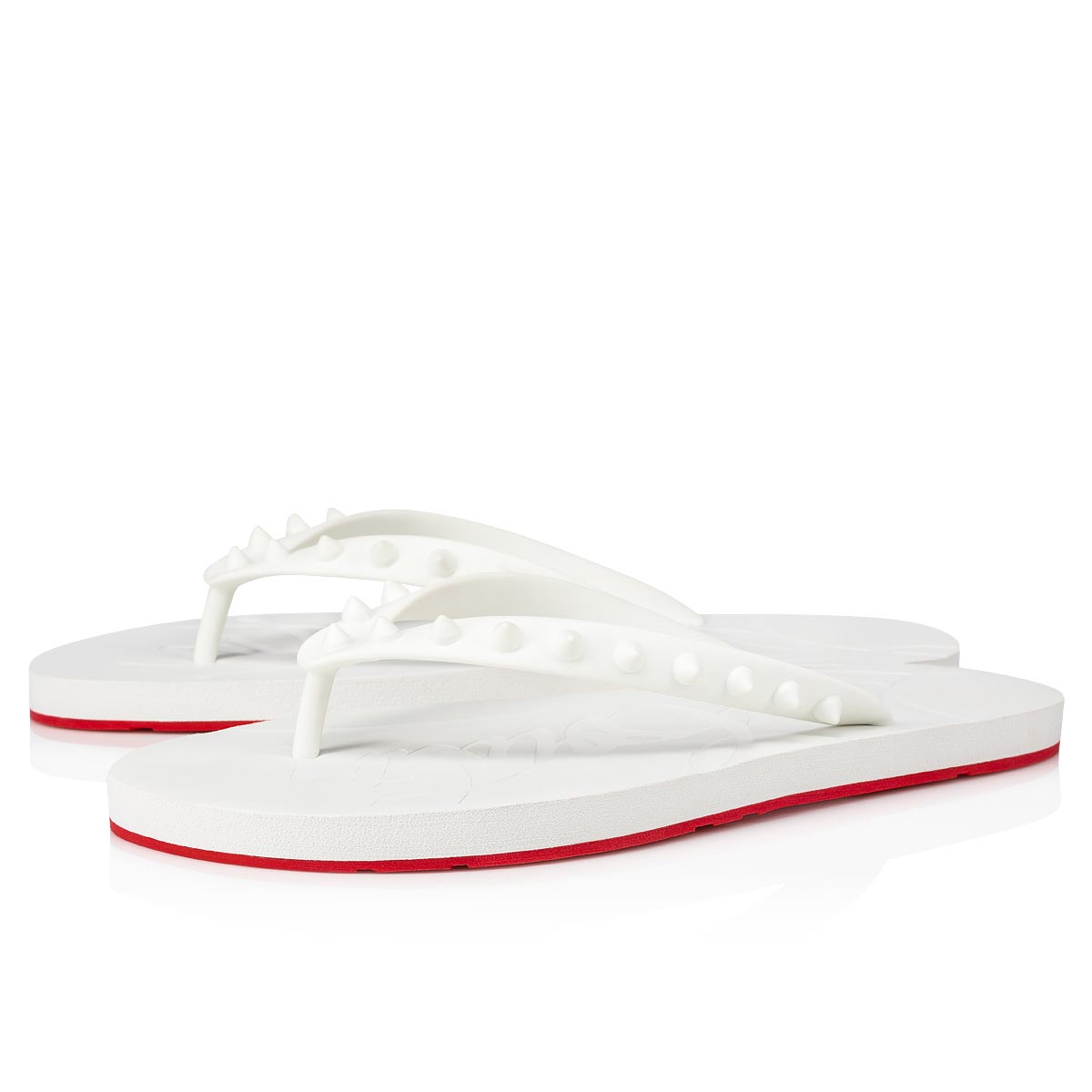 Sandalias de Diapositivas Christian Louboutin Loubi Flip Mujer Blancos | ghPL2NQ6