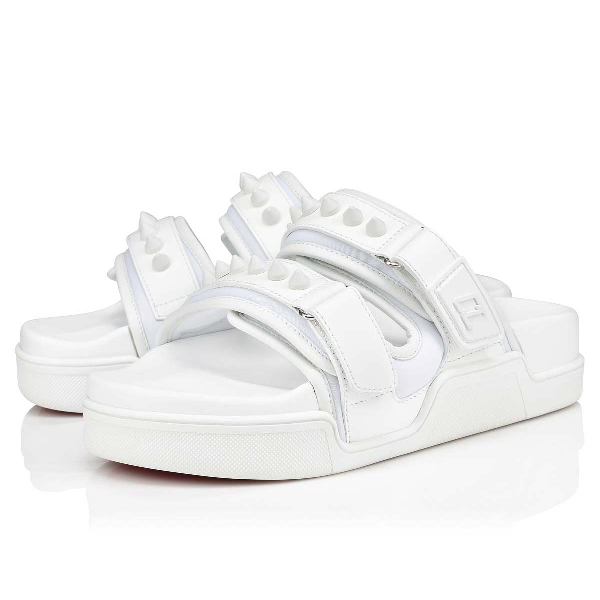 Sandalias de Diapositivas Christian Louboutin Daddy Pool Mujer Blancos | mTD1uTNU