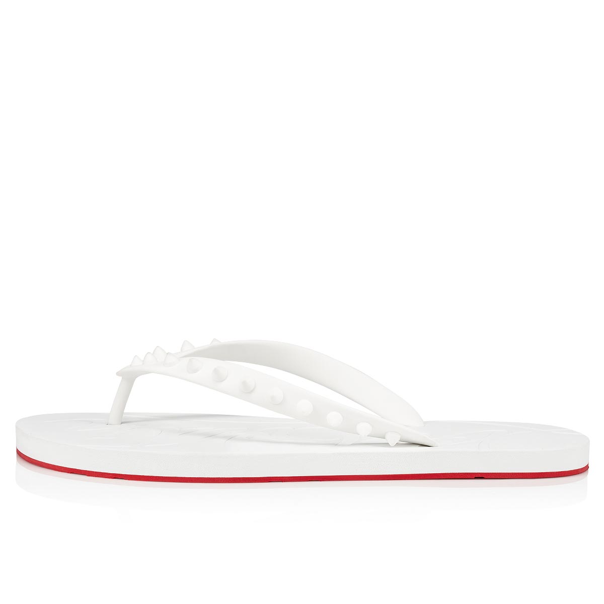 Sandalias de Diapositivas Christian Louboutin Loubi Flip Man Hombre Blancos | n2HLLSi4