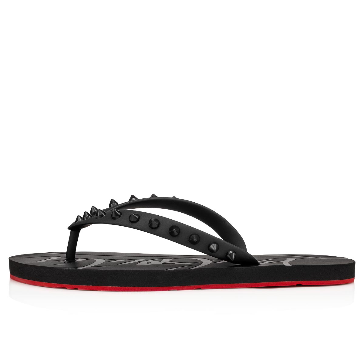 Sandalias de Diapositivas Christian Louboutin Loubi Flip Mujer Negros | sfTxyRz7