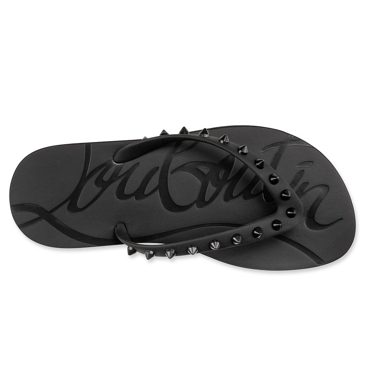 Sandalias de Diapositivas Christian Louboutin Loubi Flip Mujer Negros | sfTxyRz7