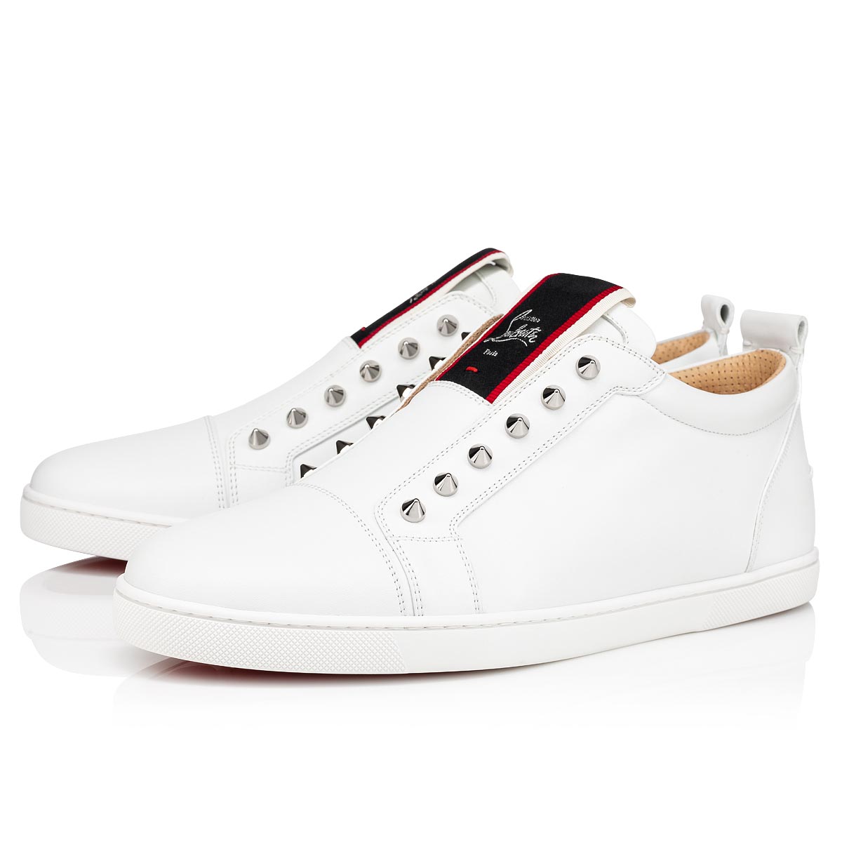 Tenis Christian Louboutin F.A.V Fique A Vontade Hombre Blancos | TK10Dc1j