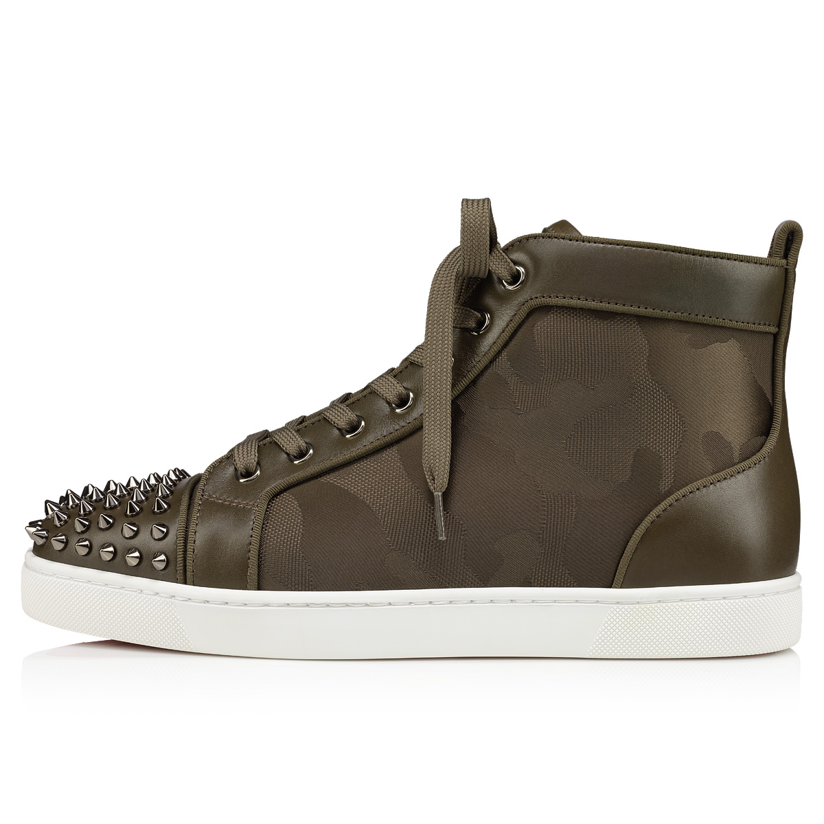 Tenis Christian Louboutin Lou Spikes Hombre Marrom | WOD3OUqw