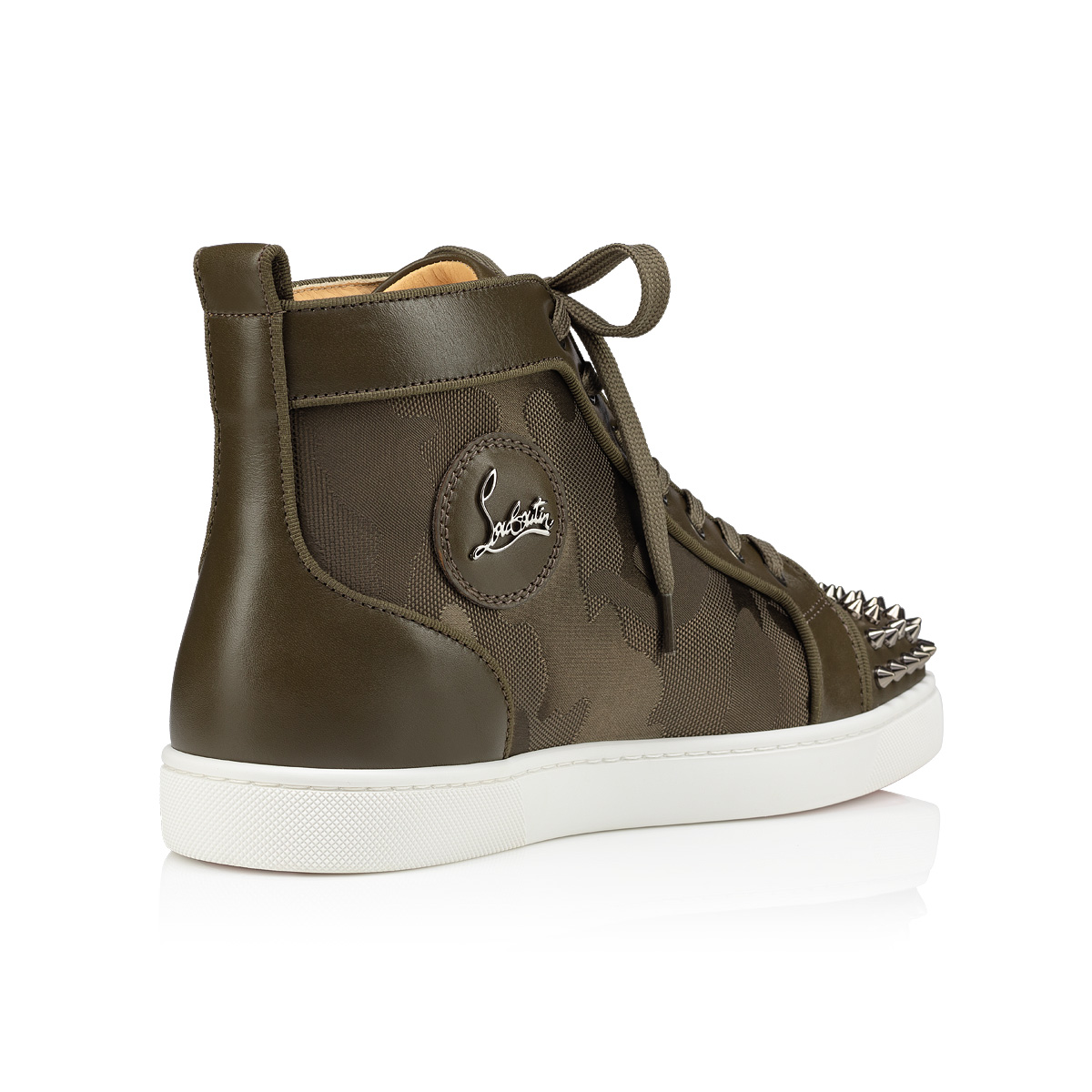 Tenis Christian Louboutin Lou Spikes Hombre Marrom | WOD3OUqw