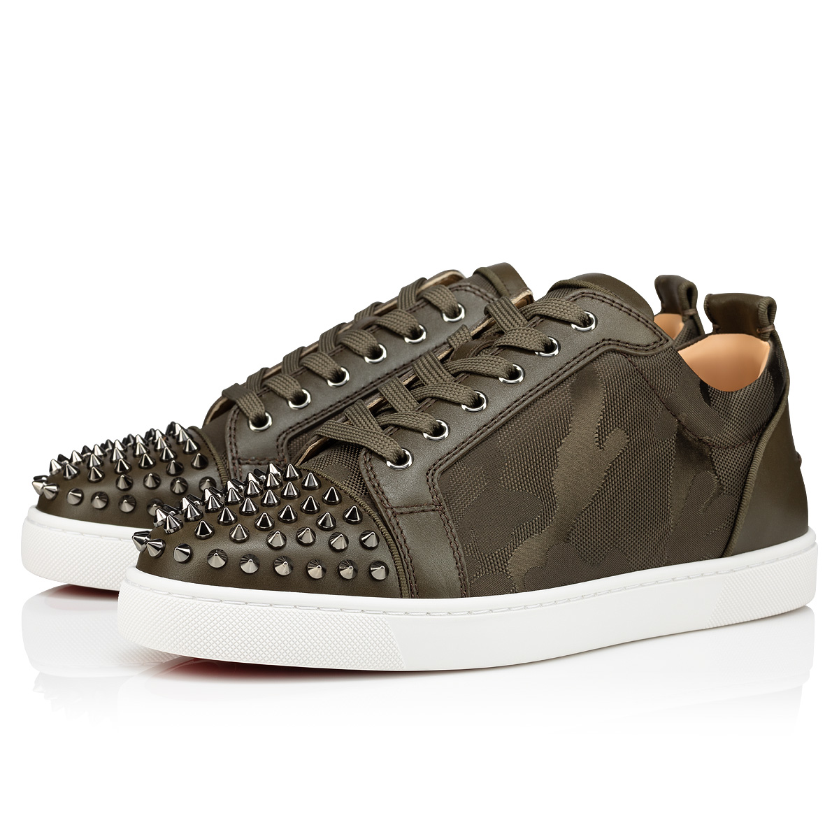 Tenis Christian Louboutin Louis Junior Spikes Hombre Marrom | YwU4XpMq