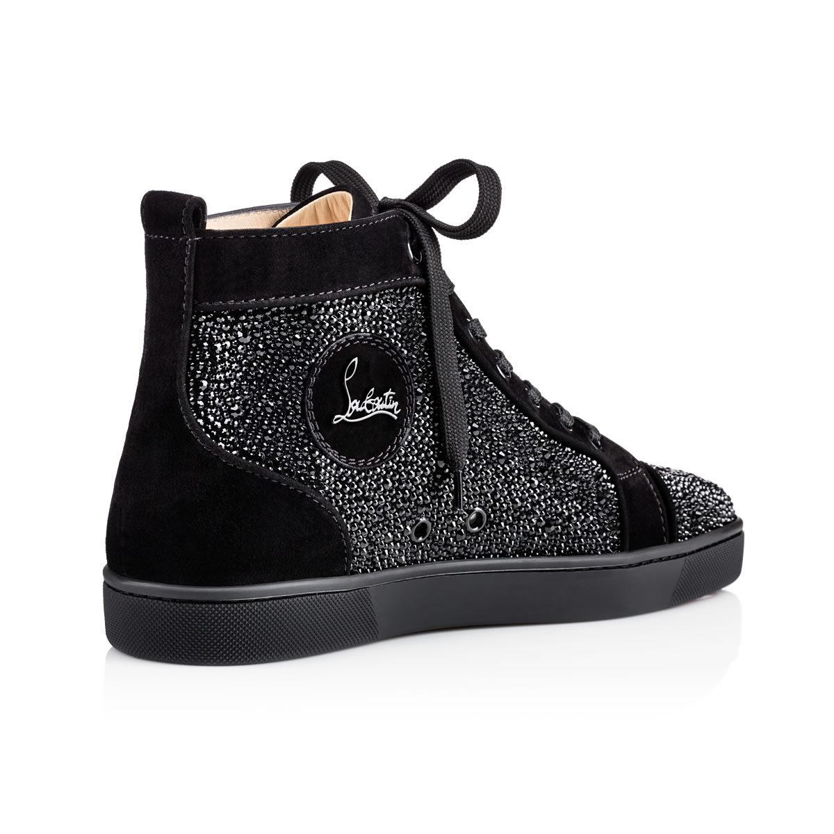 Tenis Christian Louboutin Louis Strass Hombre Negros | IqIqGnpy