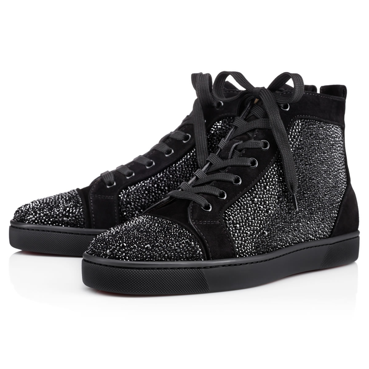 Tenis Christian Louboutin Louis Strass Hombre Negros | IqIqGnpy