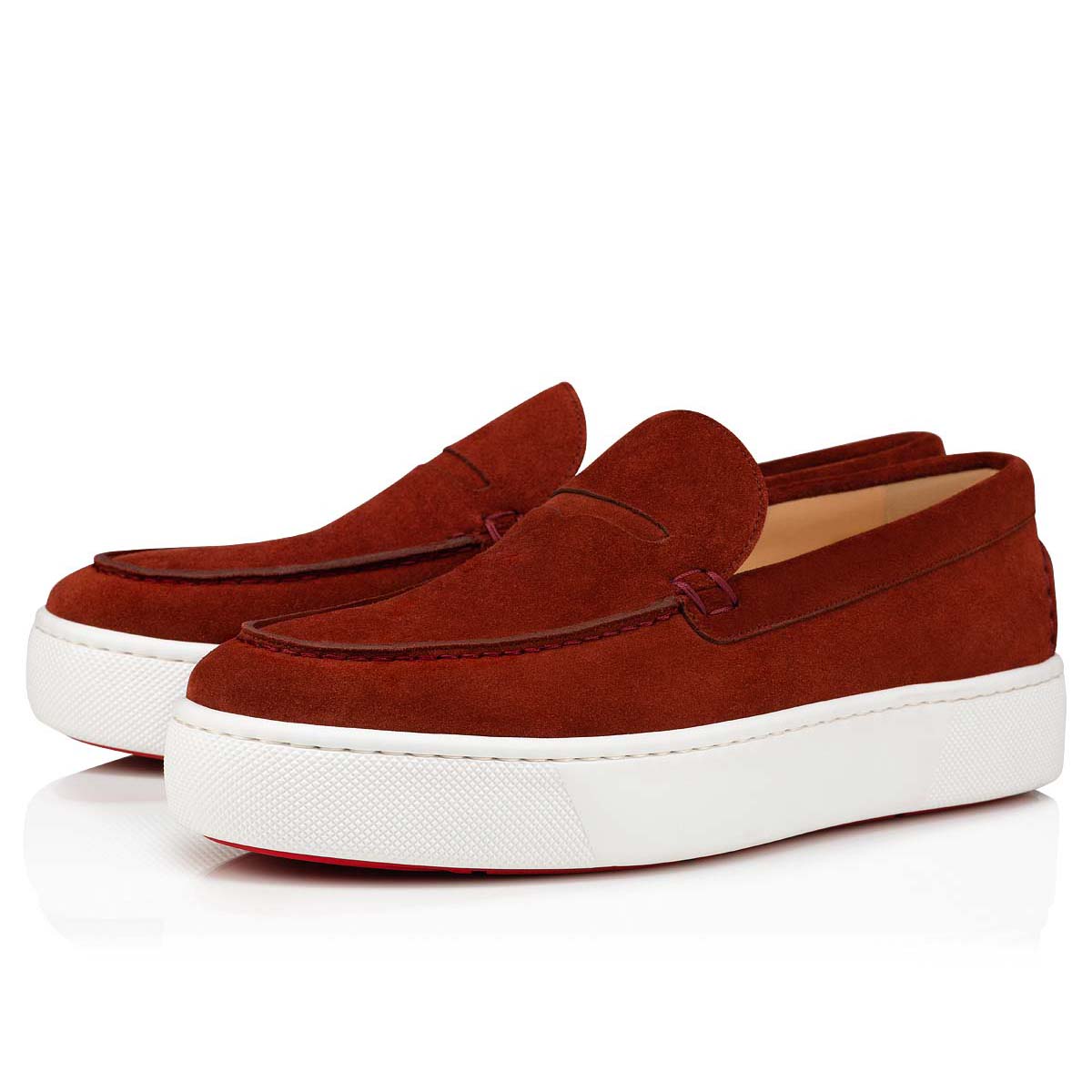 Tenis Christian Louboutin Paqueboat Hombre Marrom | 3OnZCOBE