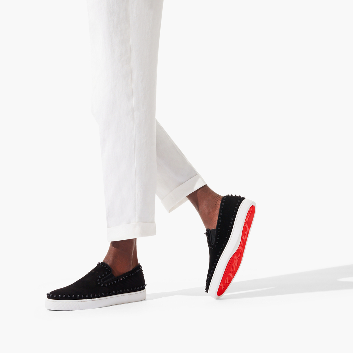 Tenis Christian Louboutin Pik Barco Hombre Negros | 6tcjScEk