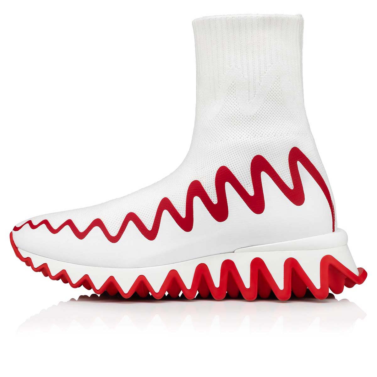 Tenis Christian Louboutin Sharky Sock Mujer Blancos | zceUF8xA