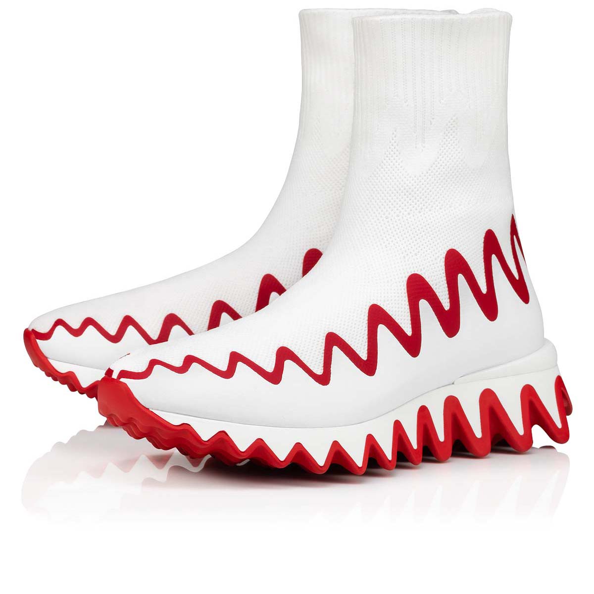 Tenis Christian Louboutin Sharky Sock Mujer Blancos | zceUF8xA