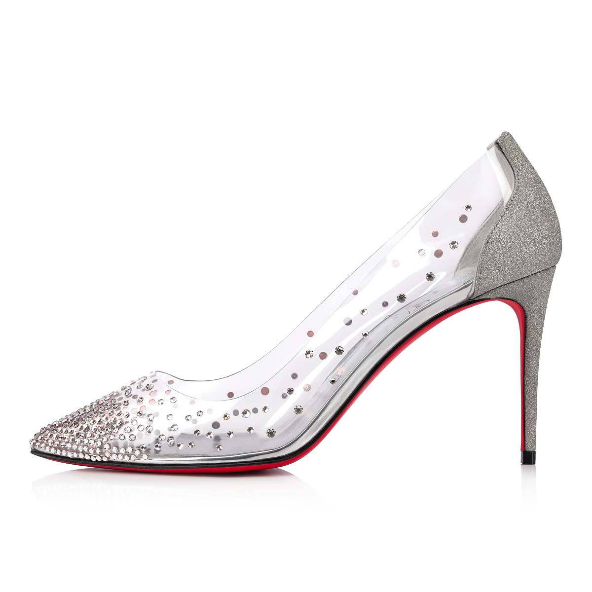 Zapatos De Salon Christian Louboutin Degrastrass Pvc Mujer Plateados | UK0Rm9g4