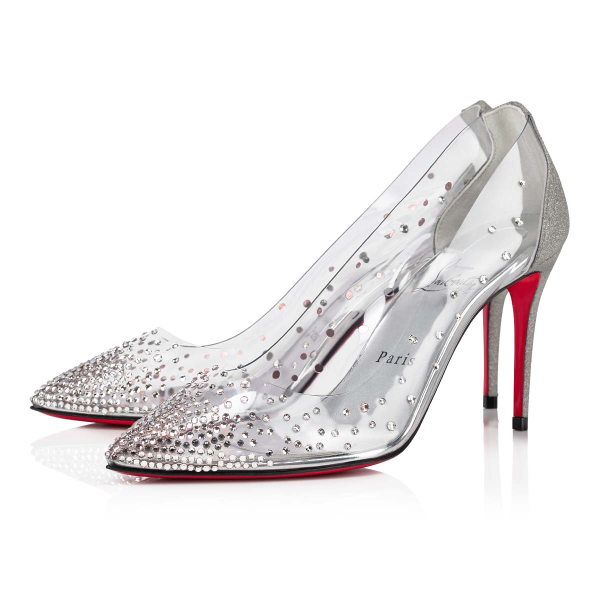 Zapatos De Salon Christian Louboutin Degrastrass Pvc Mujer Plateados | UK0Rm9g4