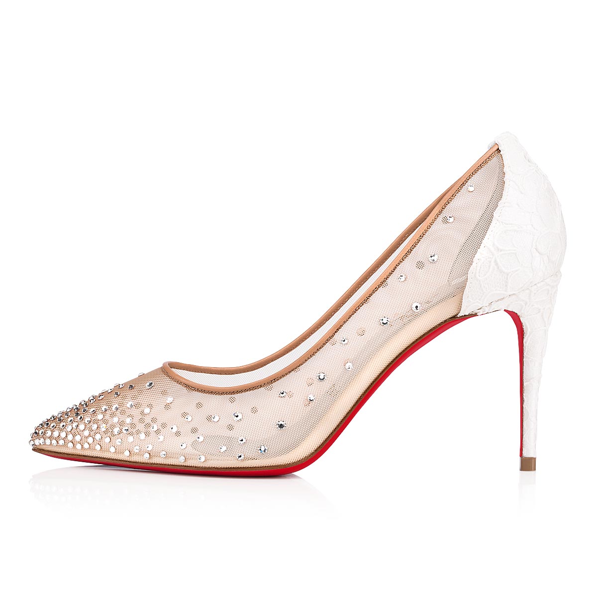 Zapatos De Salon Christian Louboutin Follies Strass Mujer Blancos | IBRwy733