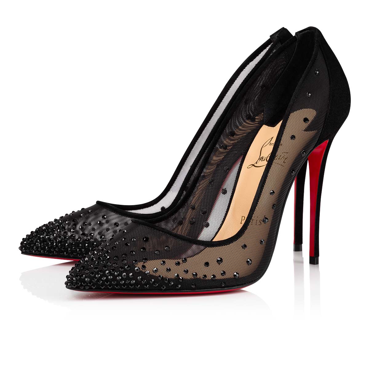 Zapatos De Salon Christian Louboutin Follies Strass Mujer Negros | OIWndFzE