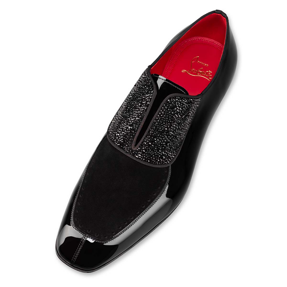 Zapatos con Cordones Christian Louboutin Lafitte On Strass Hombre Negros | 6cpRTcDU