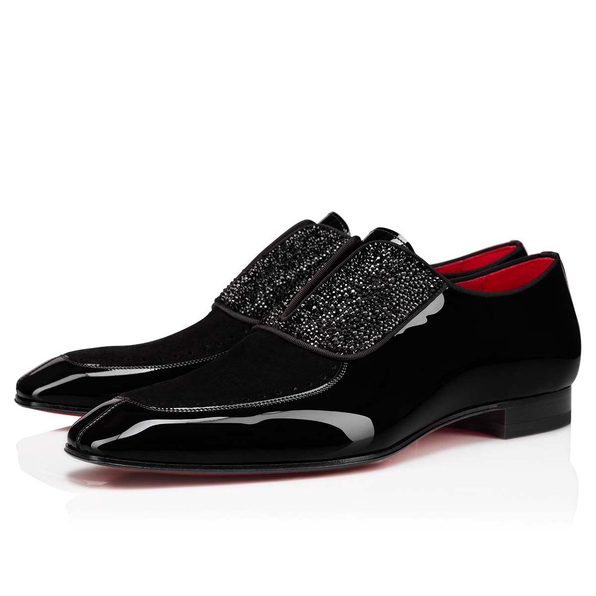 Zapatos con Cordones Christian Louboutin Lafitte On Strass Hombre Negros | 6cpRTcDU